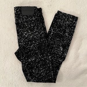 NWT Proenza Schouler Splatter Paint Black Skinny Jeans